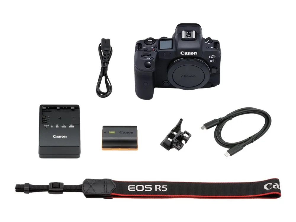 Canon EOS R5 - Digitalkamera - spejlløst - 45.0 MP - Full Frame - 8K / 30 fps - kun kamerahus - Wi-Fi, Bluetooth