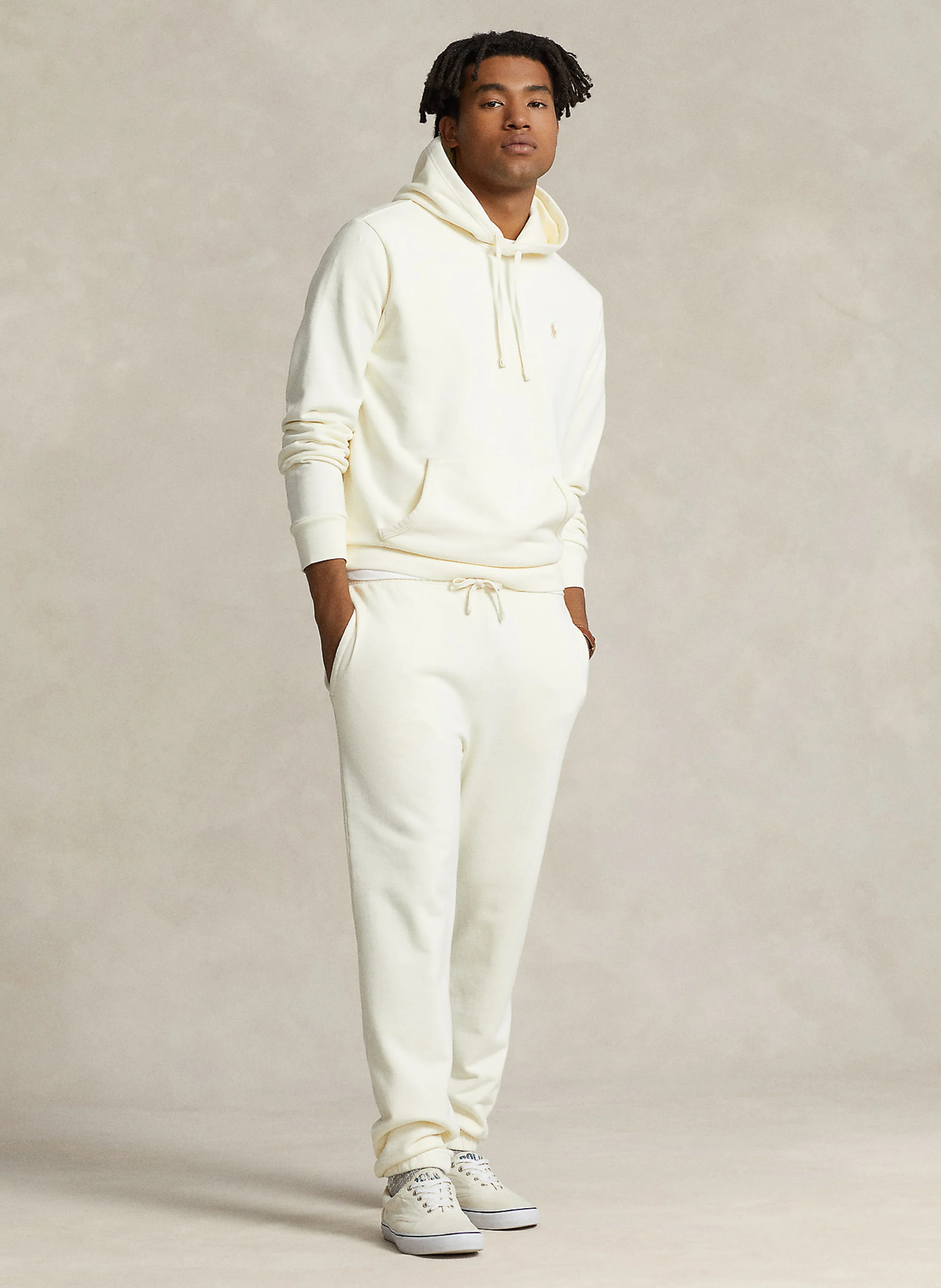 Sweat à capuche en coton | Beige