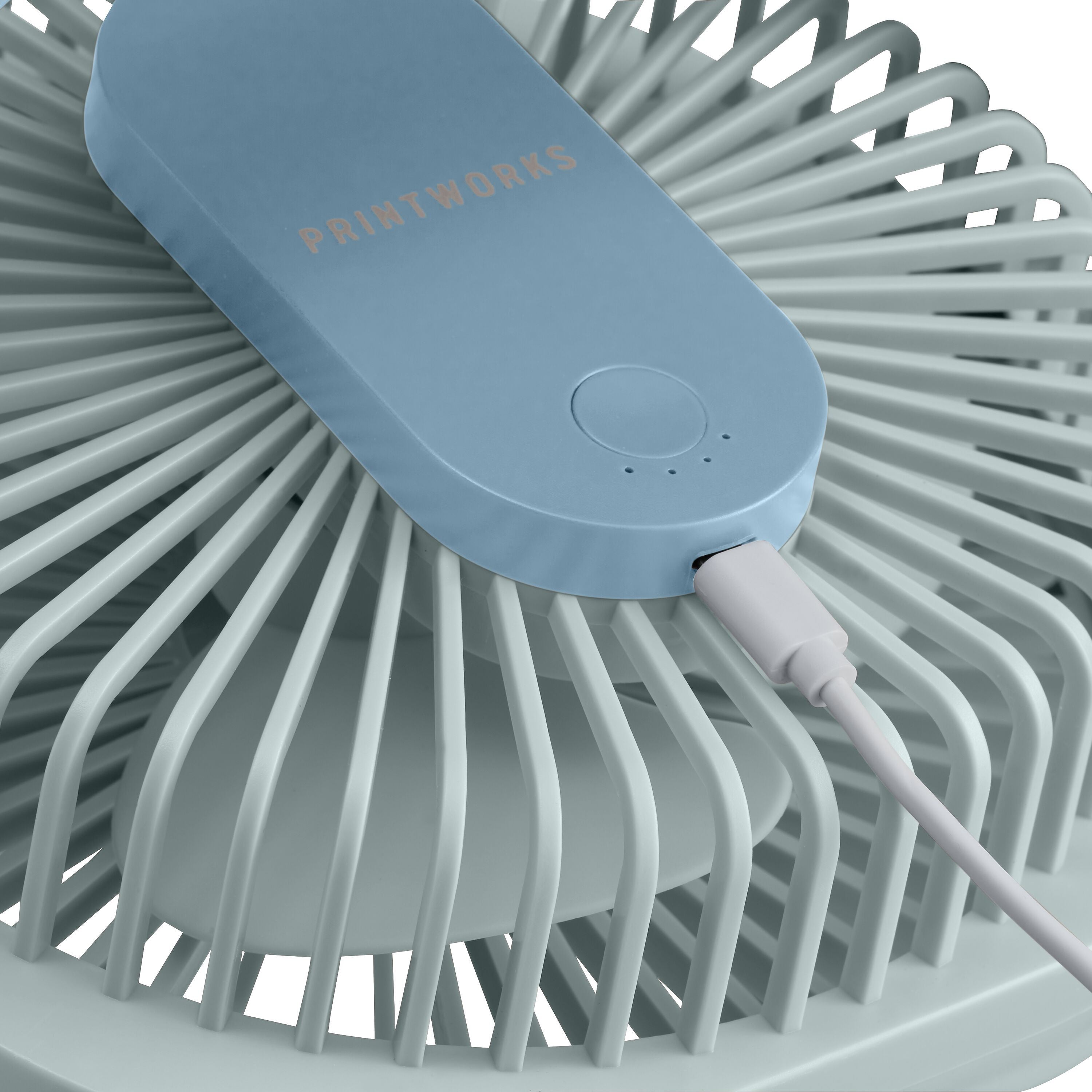 TABLE FAN Tischventilator - Blau / B: 20.0 cm x T: 6.6 cm x H: 20.0 cm