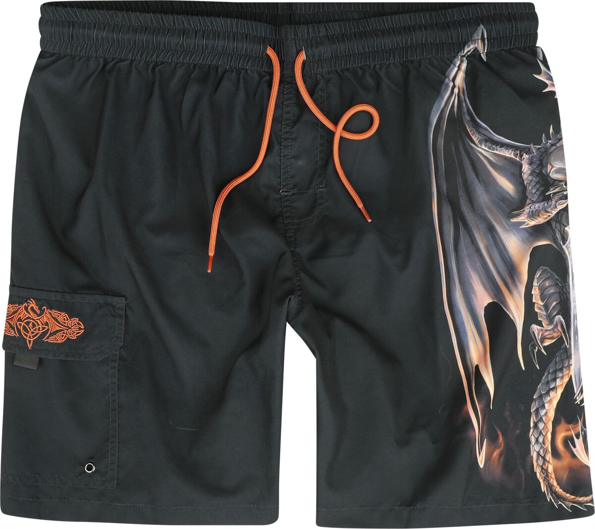 Gothicana X Anne Stokes - Swim Shorts | Gothicana by EMP Short