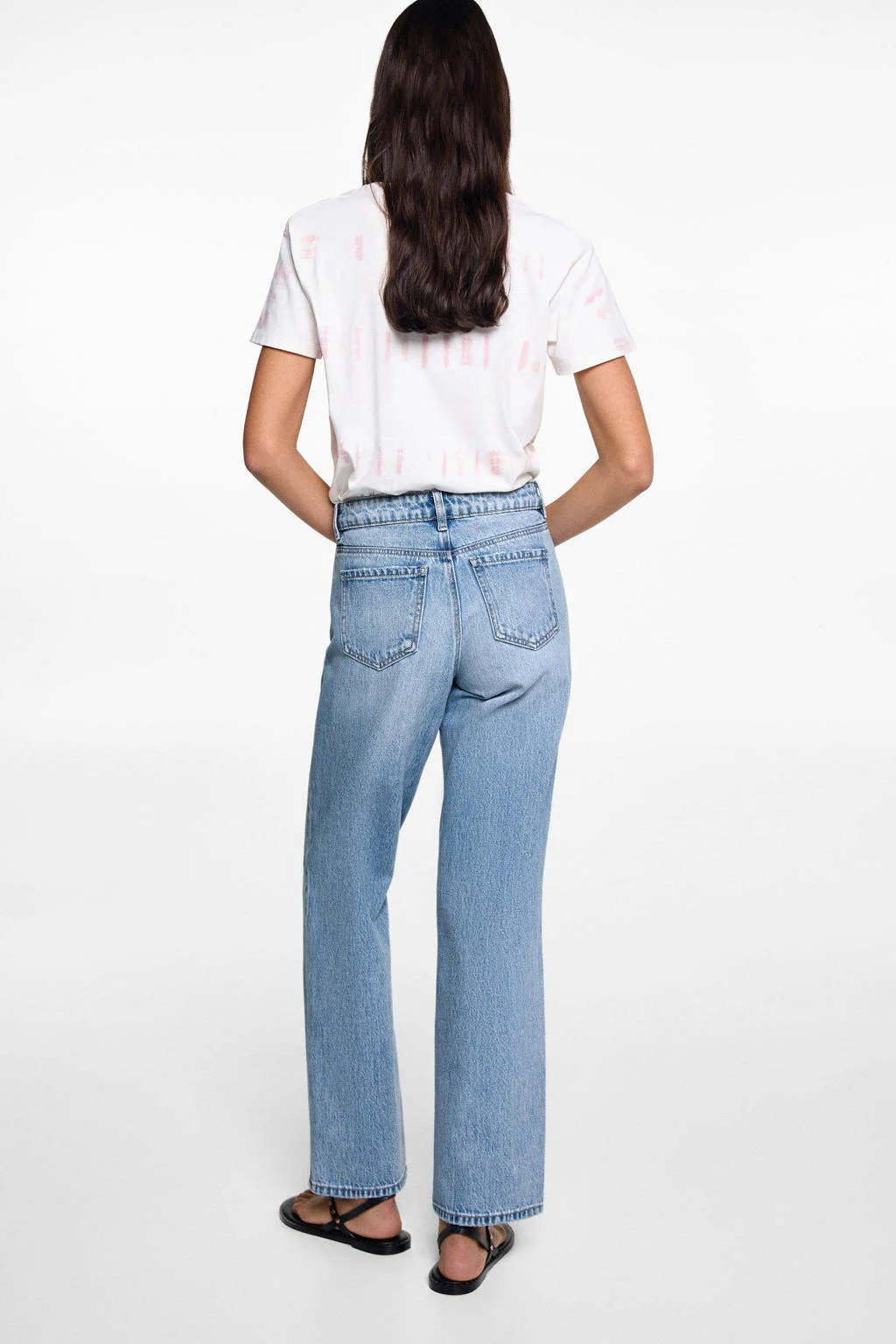 MANGO TEEN straight leg jeans changeant blauw