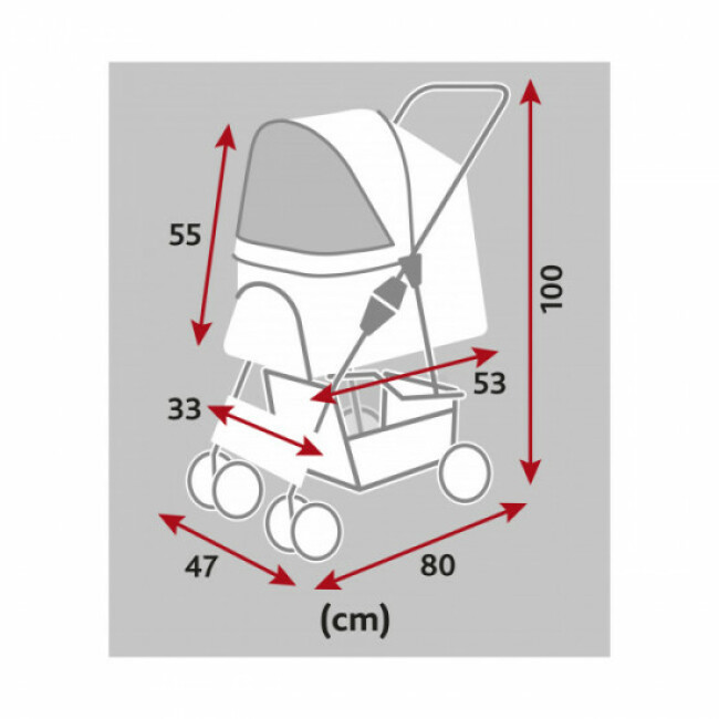 Poussette Buggy 4 roues pour chien Trixie