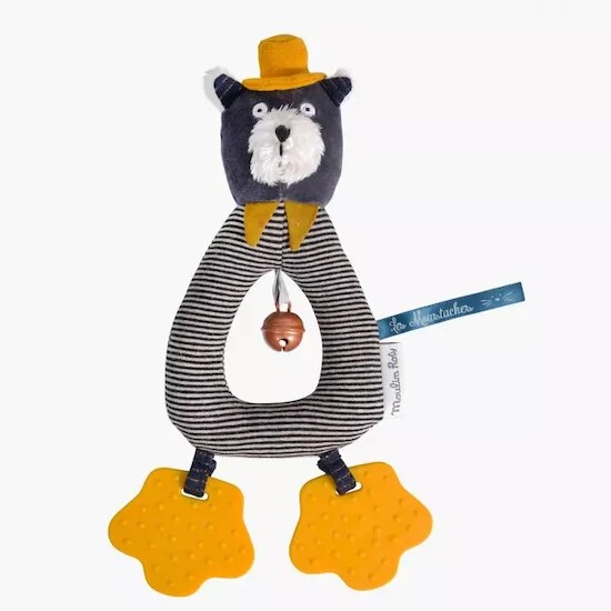 Les Moustaches Anneau-hochet   Alphonse le chat        de               Moulin Roty
