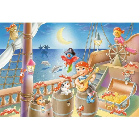Schmidt Spiele KinderPuzzle - Piratenbande, 3 x 48 Teile
