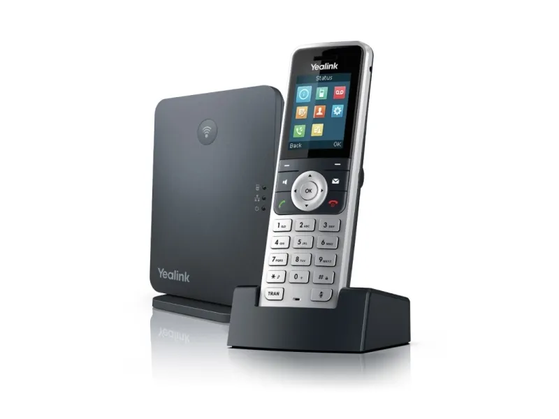 Yealink W53P - Ledningsfri VoIP telefon - DECT - 3-vejs opkaldskapacitet - SIP, SIP v2, SRTP - 8 linier