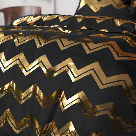 Dekbedovertrek Glamour Wave - Zwart