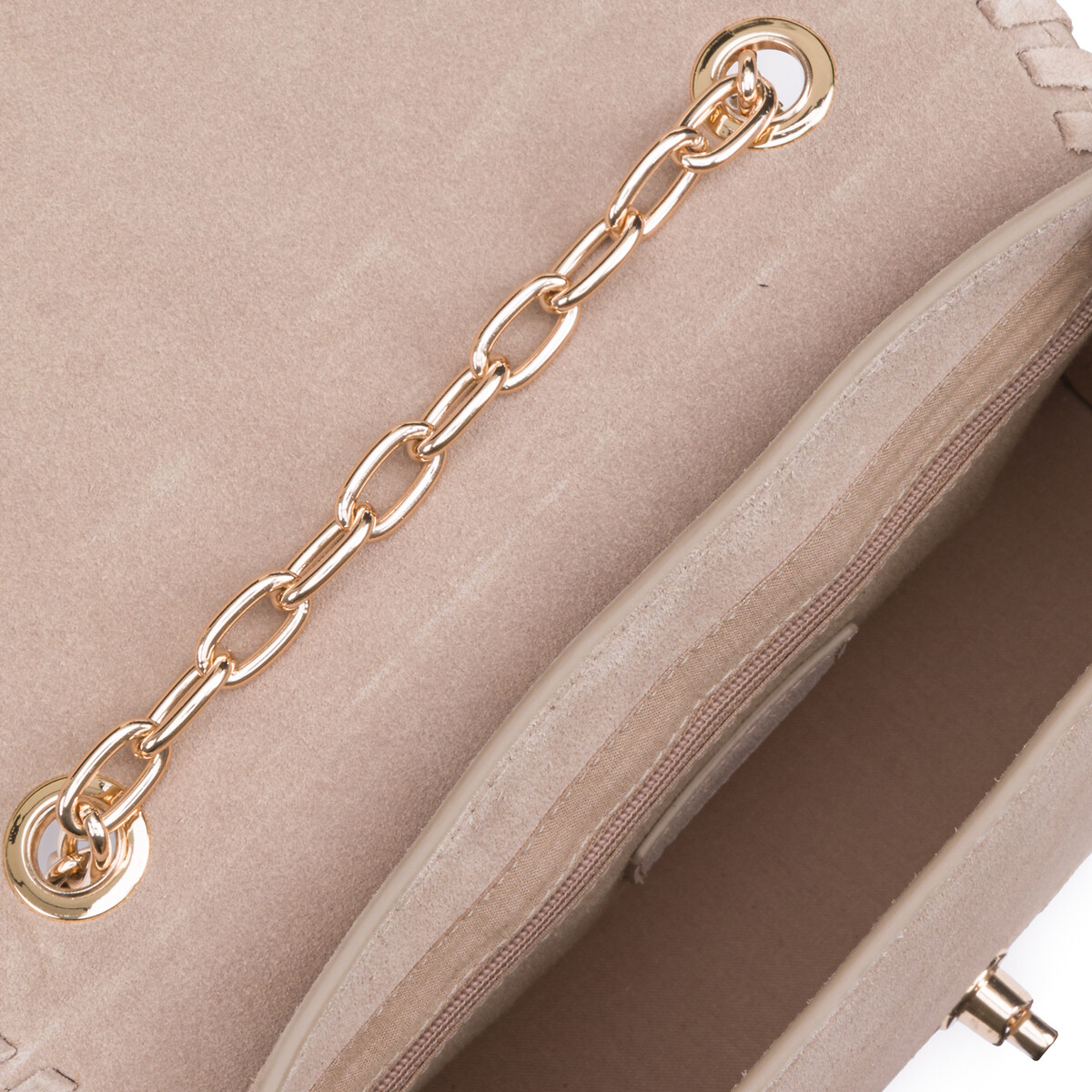 COLEÇÃO LA REDOUTE<br>Bolsa de couro e corrente