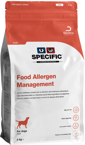 Specific CDD Food Allergen Management Chiens Adultes Intolérances Alimentaires 3x2kg