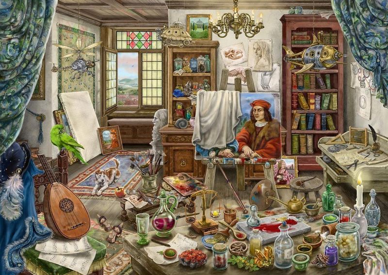 Ravensburger - Escape Puzzle - Da Vinci Artists Workshop - Legpuzzel - 759 Stukjes