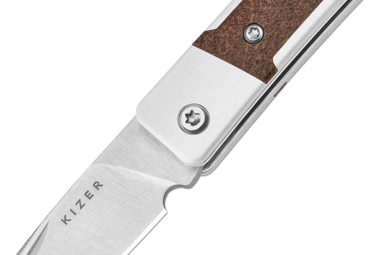 Kizer Little Grand V2670A1 Satin Nitro-V, Aluminium Mkuruti Wood, zakmes, Jonathan Styles design