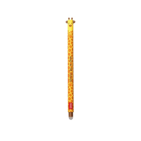 Erasable gel pen, Giraffe, svart, gelpenn med blekk som kan viskes ut