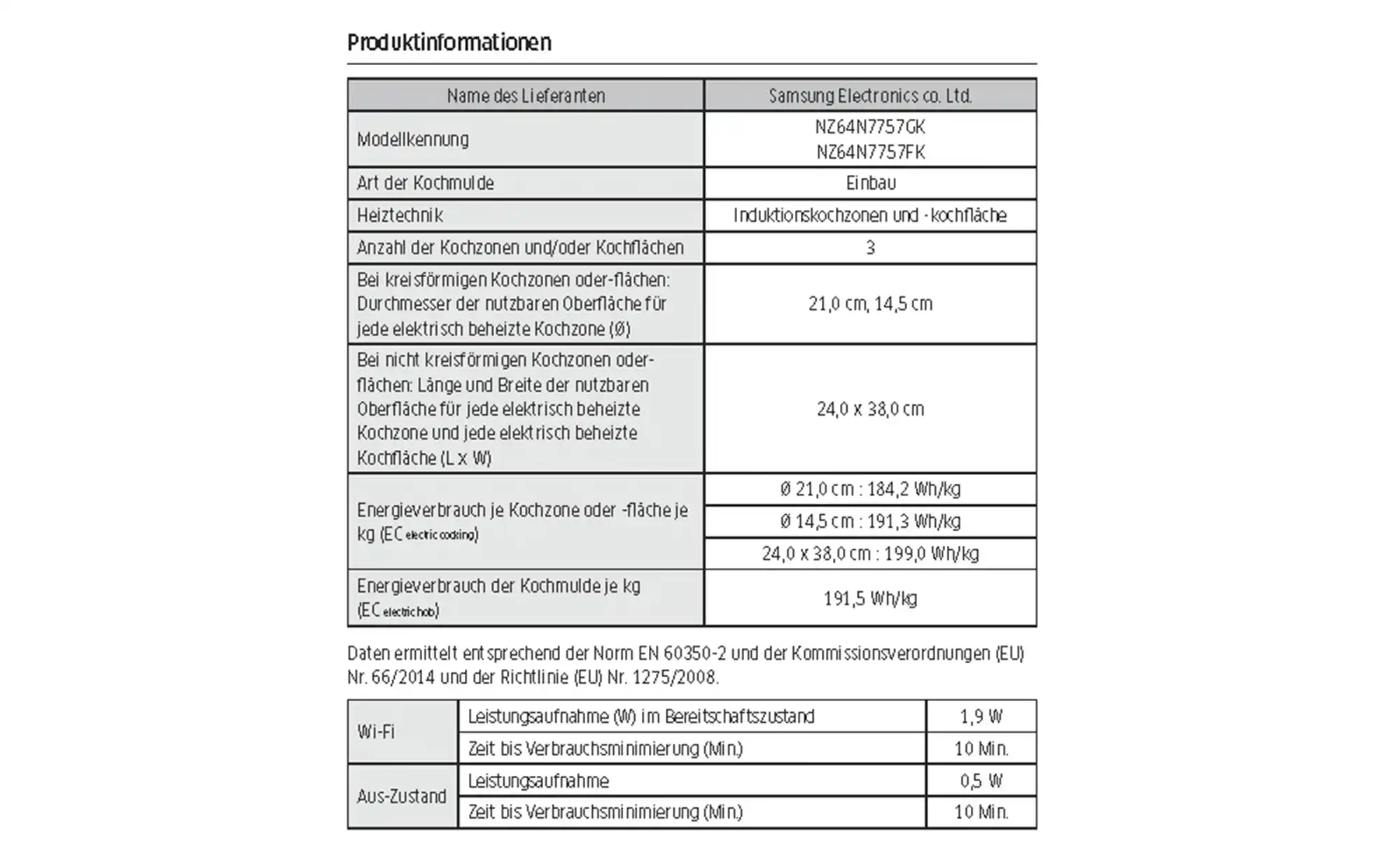 Samsung Induktions-Kochstelle NZ64N7757GK/E1