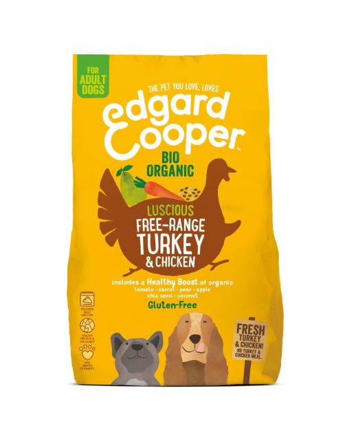 Edgard&Cooper Bio Organic Turkey Adult Kalkoen&Kip&Wortel - Hondenvoer