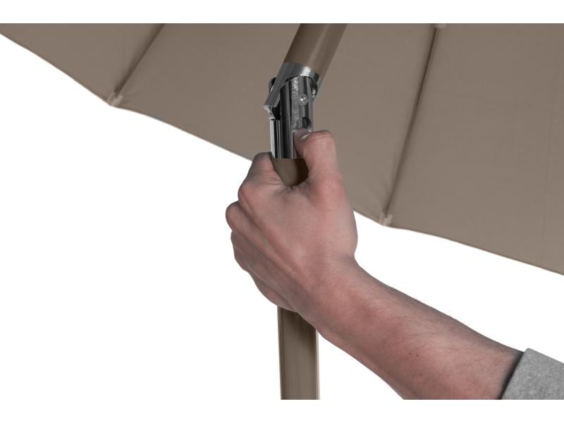 COCON Sonnenschirm TR-004, Ø 270 cm, Push-up, Taupe Must-Have an heissen Sommertagen