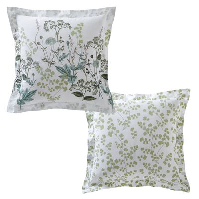 Linge de lit percale motif végétal - BECQUET CRÉATION