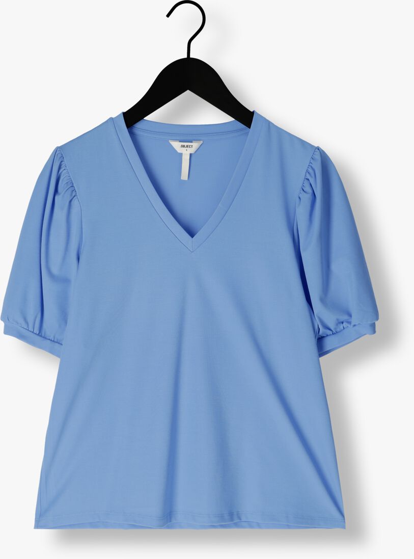 OBJECT lichtblauwe object top objcaroline s/s top