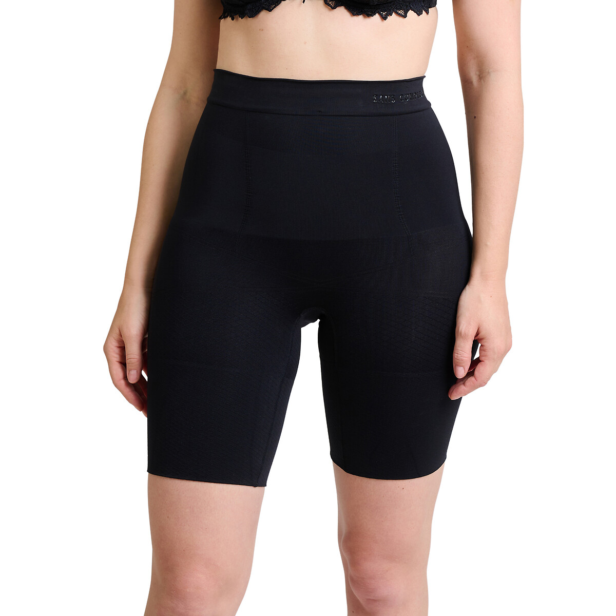 SANS COMPLEXE<br>Calças justas de cintura alta, coxas reforçadas. Modeladoras.