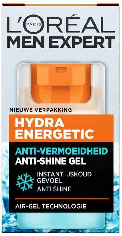 L'Oréal Paris Men Expert Hydra Energetic Hydraterende Gel - 50 ml - Matterende Anti-Glans Dagcrème