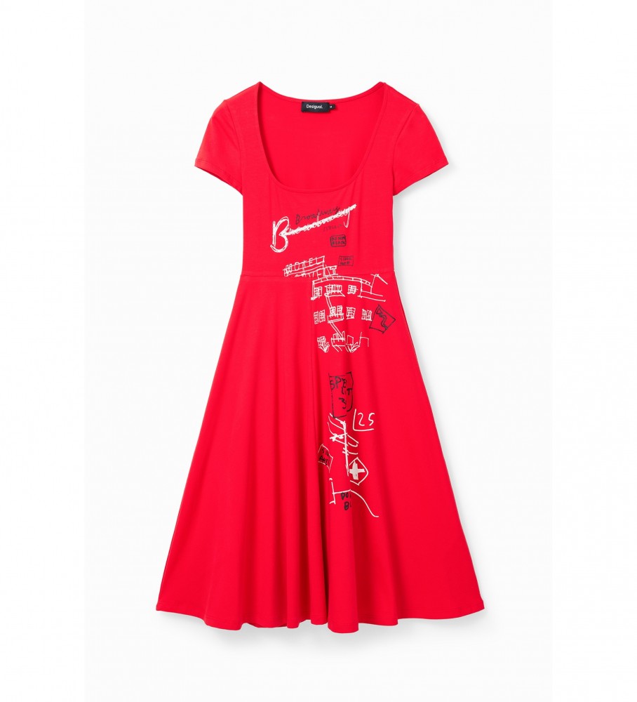 Vestido vermelho Desigual Broadway Road
