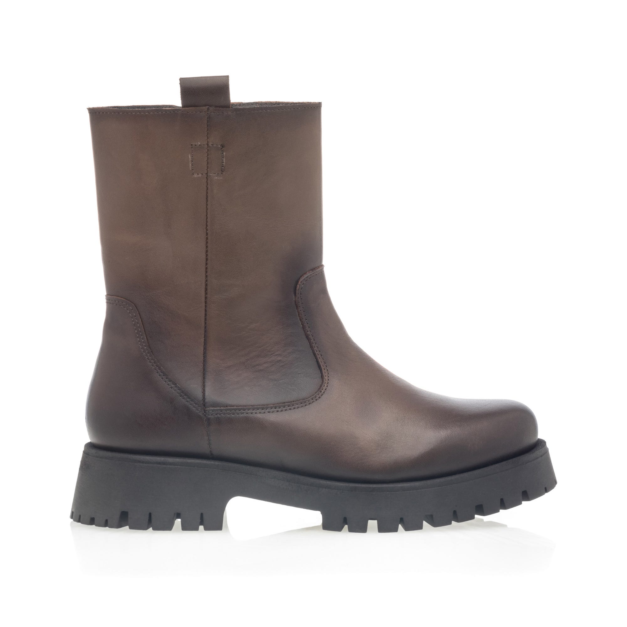 Boots Femme en cuir taupe