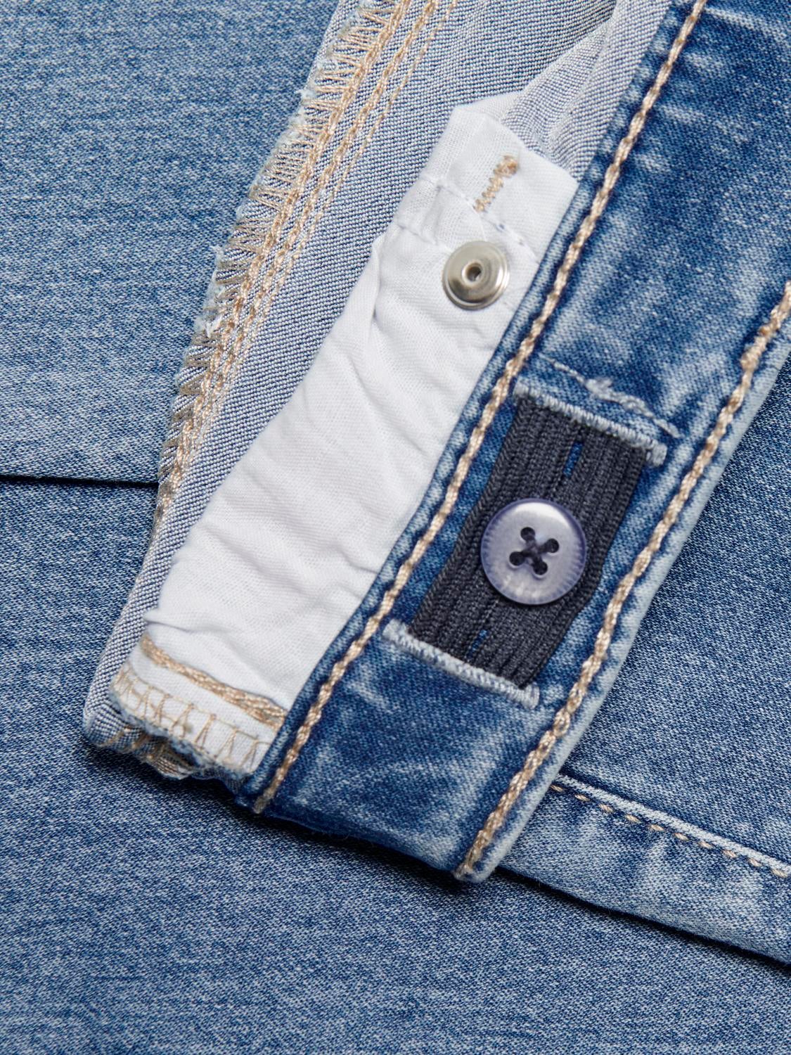 KMGROYAL Skinny Fit Jeans Light Blue Bleached Denim