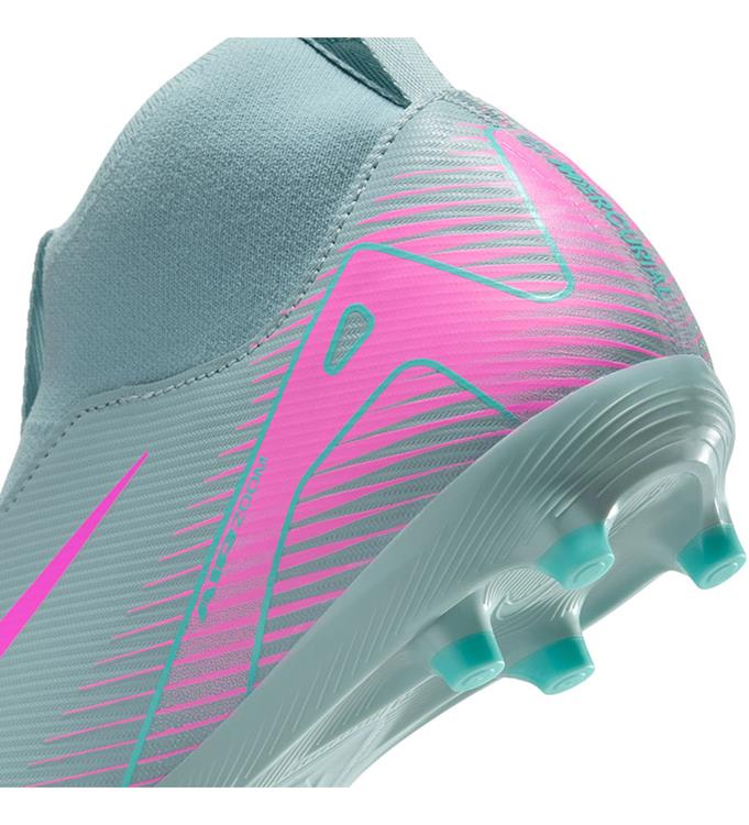 Nike JR ZOOM SUPERFLY 10 ACAD FGMG FQ8304-301 OCEAN-CUBE-PINK-BLAST
