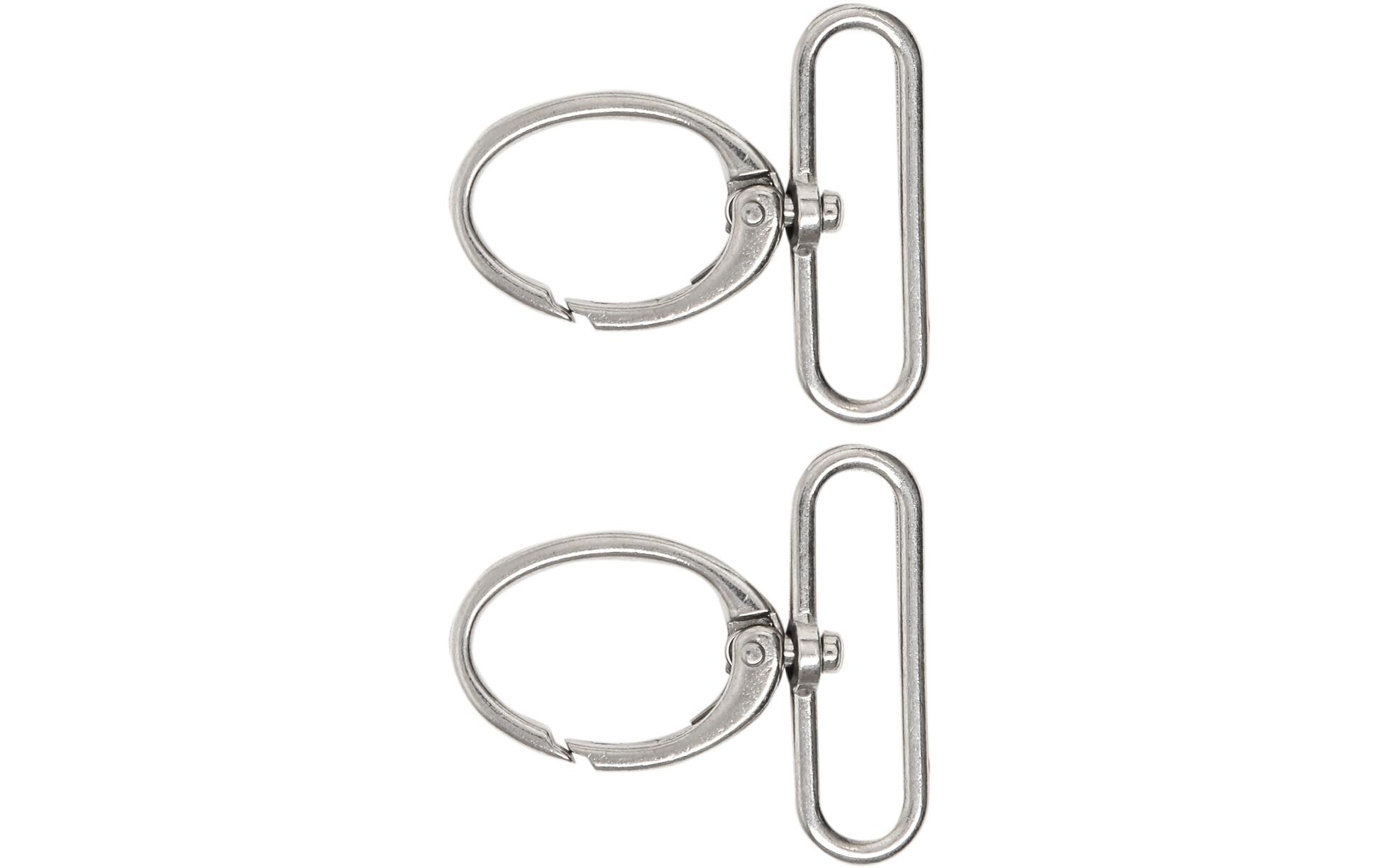 Anhänger mit Karabiner 50 x 45 mm, 2 StückKarabinerhaken zum gestalten von Dekorationen