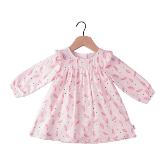 Love Me Too Ensemble Robe + Legging   Imprimé Plume        1 mois   de               P'tit bisou