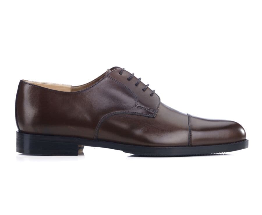 Derbies homme Chocolat patiné semelle cuir avec patin - MAYFAIR CLASSIC PATIN