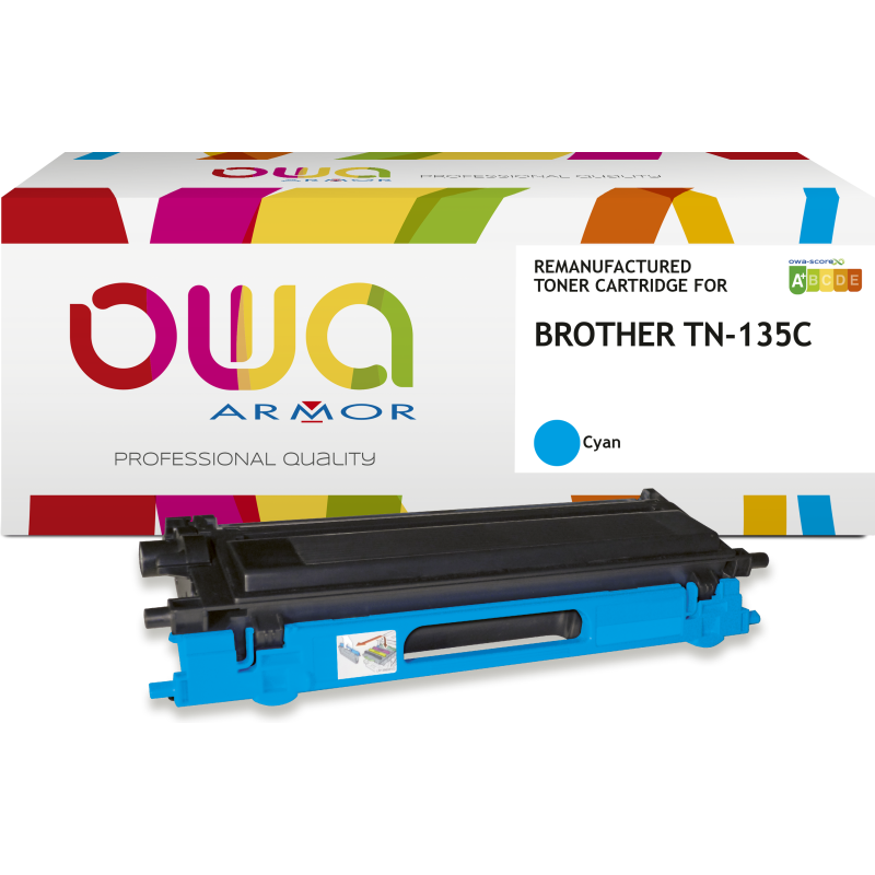 Toner remanufacturé OWA - haute capacité - pour BROTHER TN-135C