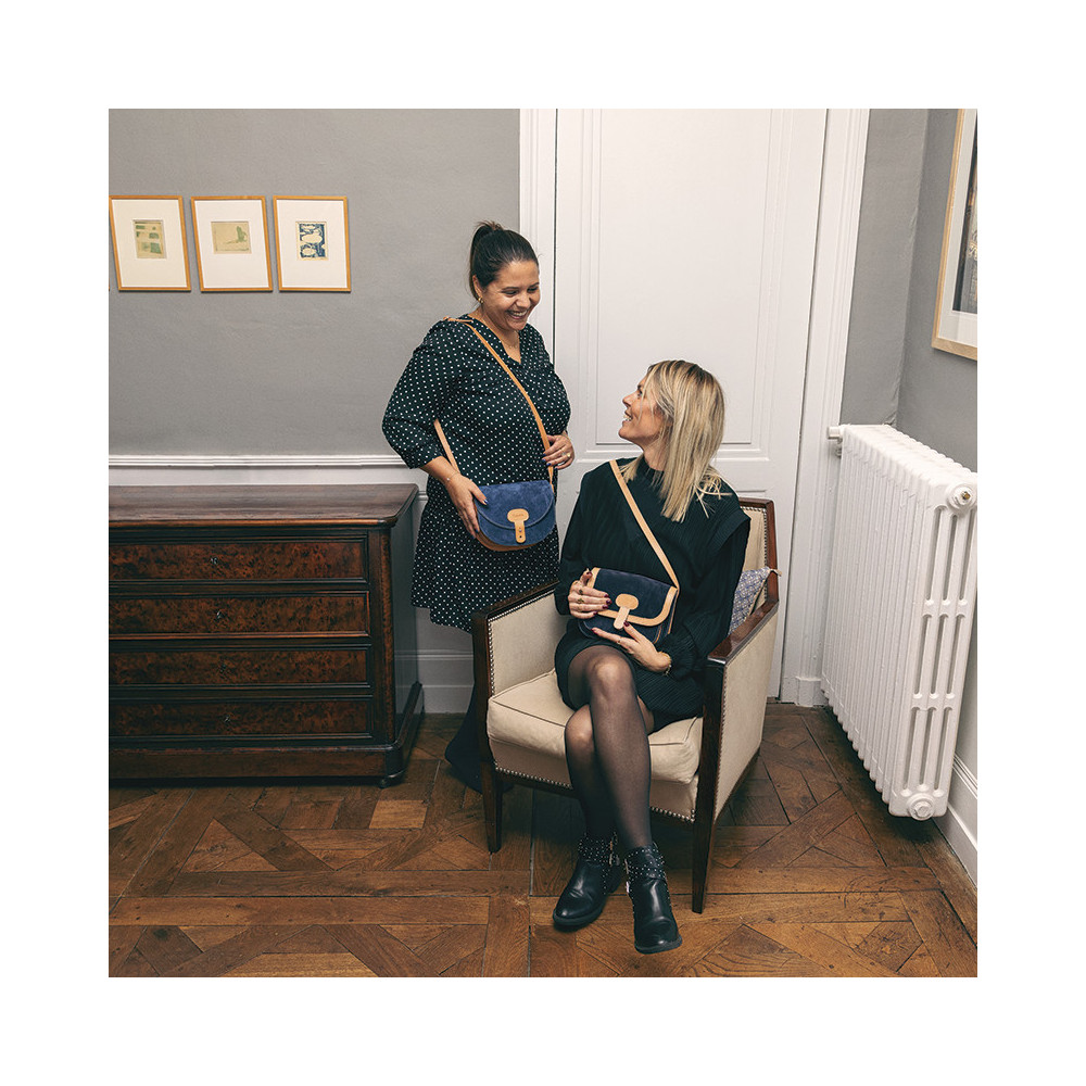 Sac bandoulière Aimé bleu nuit