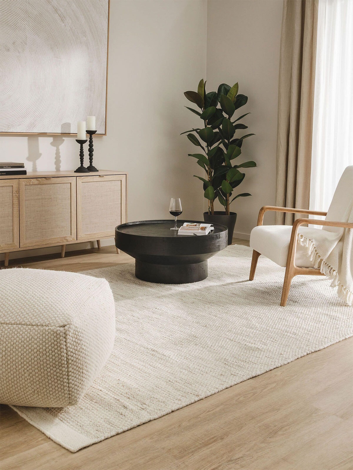 benuta pure Wollteppich ROCCO 200 x 300 cm cream