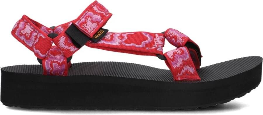 Teva Rode Platte Sandalen W Midform Universal