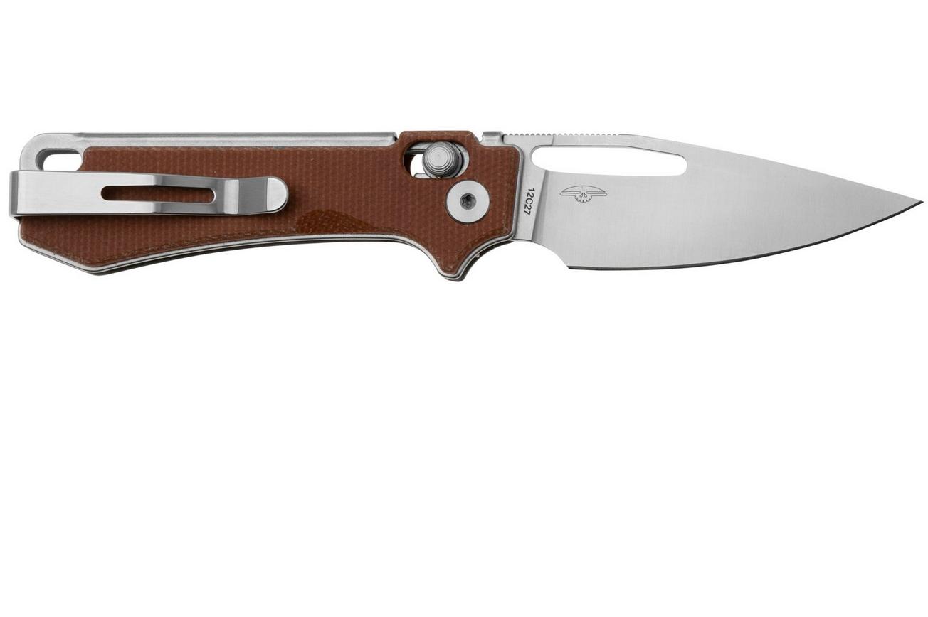 Real Steel Vis 8051NM Satin 12C27, Natural Micarta, zakmes, Jakub Wieczorkiewicz design