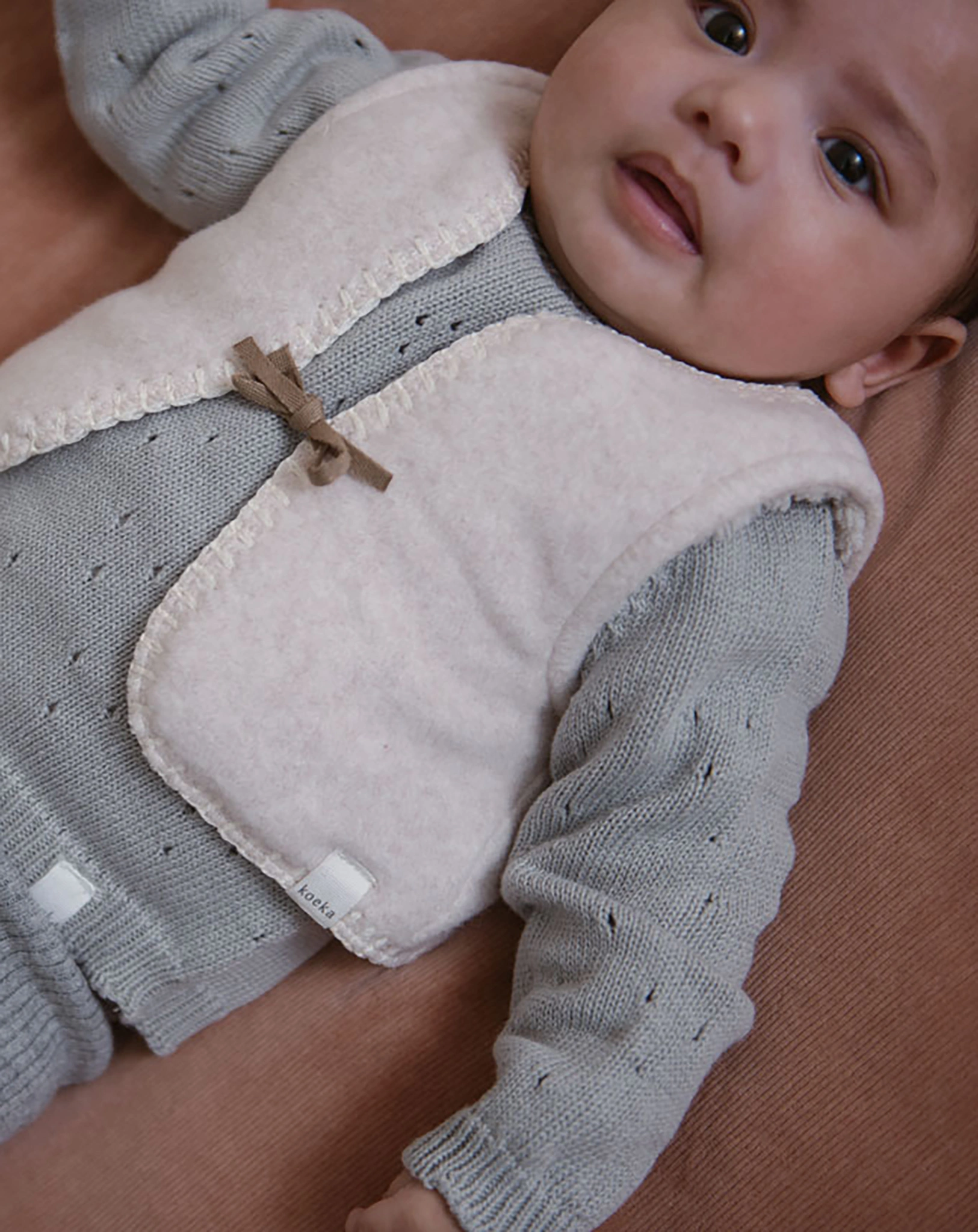 Baby-Strickpullover AJOUR DINAN in grey wave