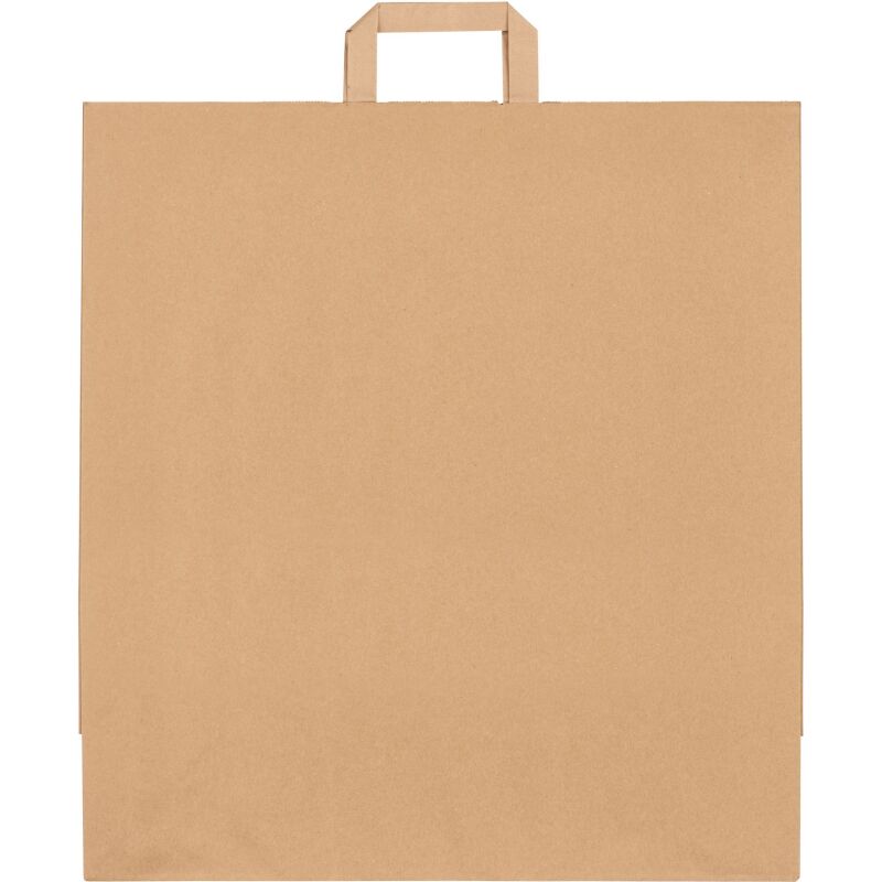 Sac kraft brun poignées plates 48 x 45 x 17 cm - 120 sacs