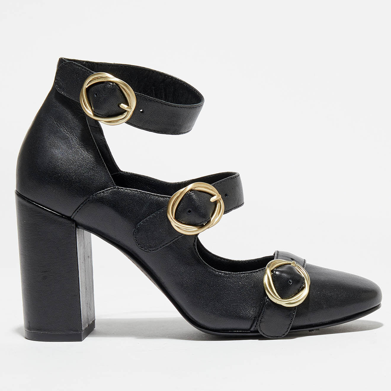 What For Babies en Cuir Mary Jo noires - Talon 9 cm