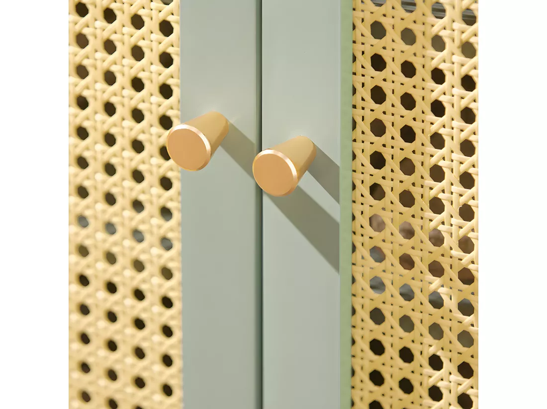 Meuble D'entrée, Meuble De Rangement, Armoire À Chaussures, Armoire Latérale, Buffet Vert, Fsb72-gr