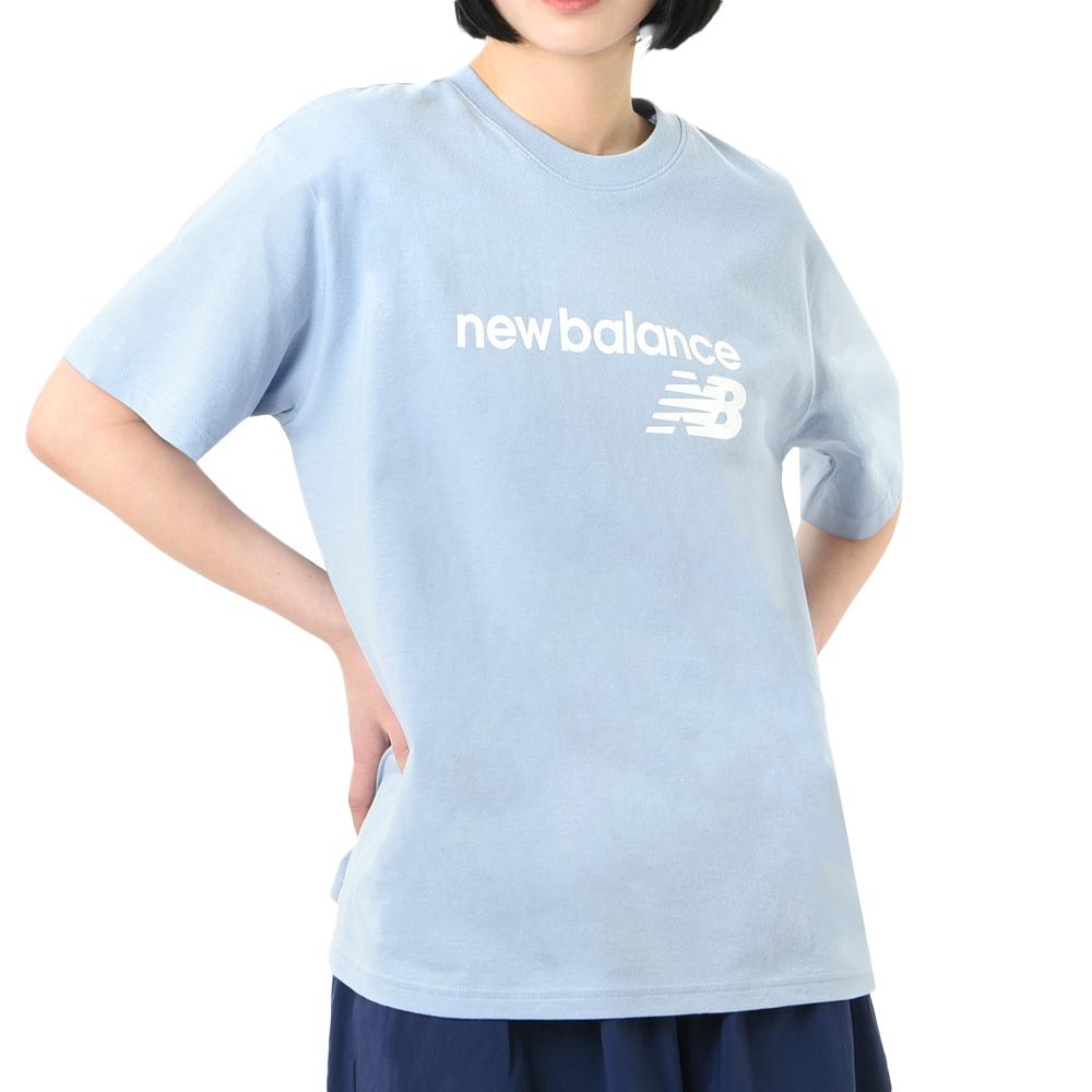 New Balance T-shirt Bleu Femme New Balance Graphic Relaxe