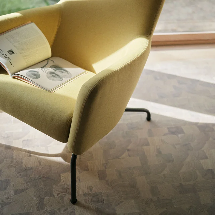 Softline - Havana Ohrensessel, Gestell schwarz / Filz hellgrau (620)