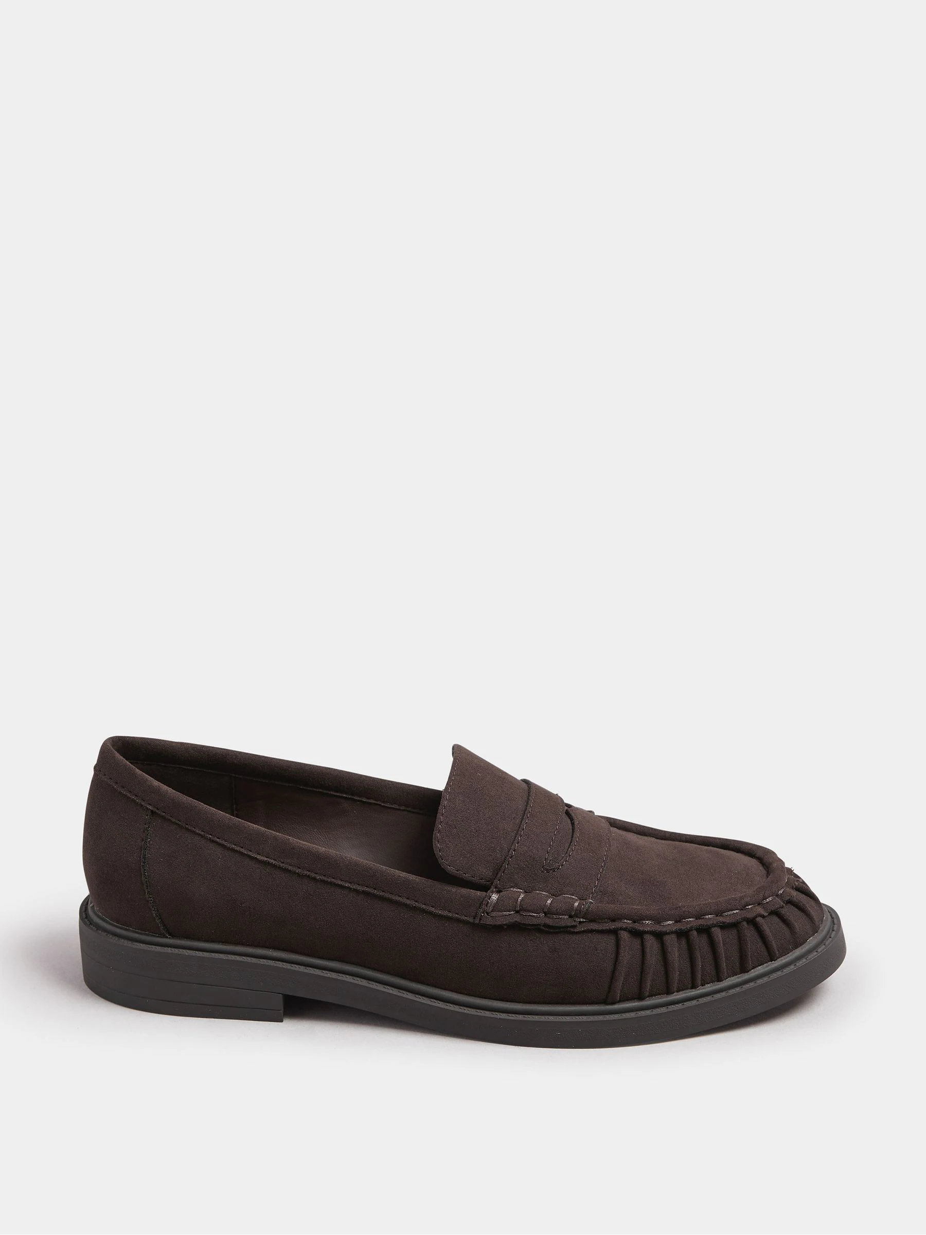 Bruin - Yours Curve Extra-Wide Fit Ruched Loafers