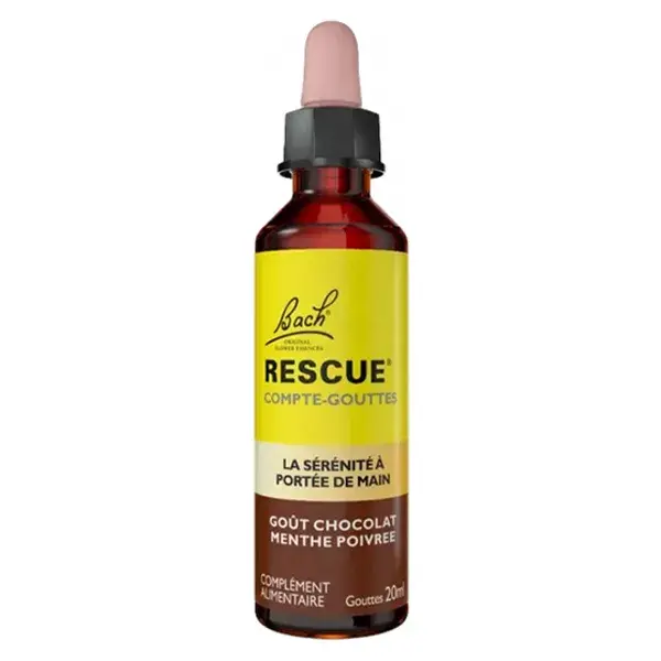 RESCUE Frasco Conta-Gotas Sabor Chocolate com Menta - 20 ml