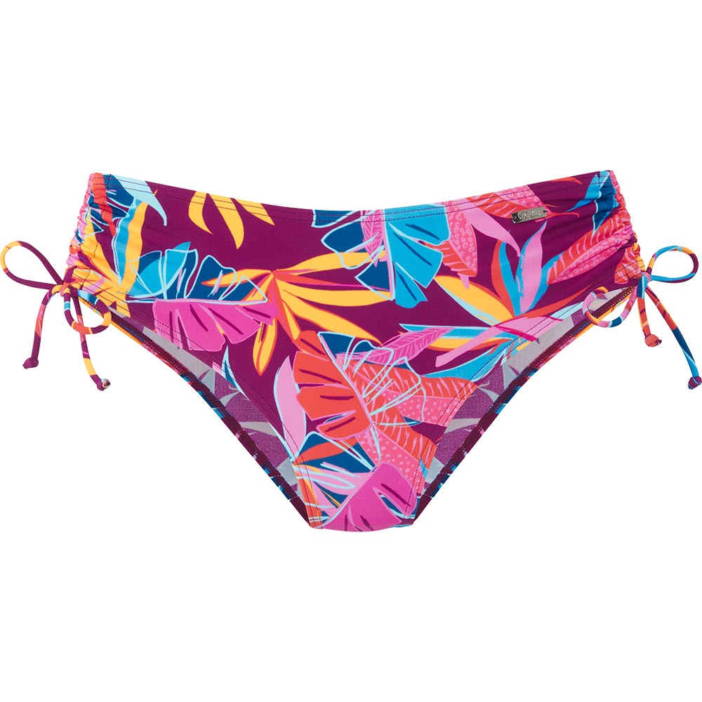 Lascana Bikinihose mit Raffung Damen berry print