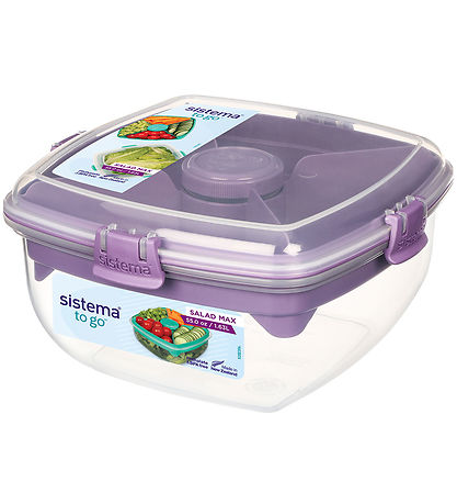 Sistema Madkasse m. Tilbeh?r - Salad Max To Go 1,63L - lilla