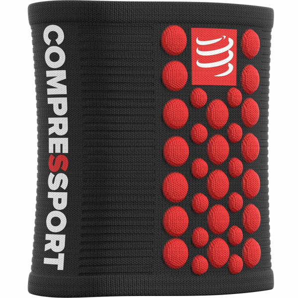 Bandeau running COMPRESSPORT SWEATBANDS 3D.DOTS BLACK/RED