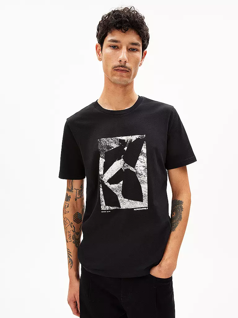 ARMEDANGELS T-Shirt JAAMES ROCKS schwarz