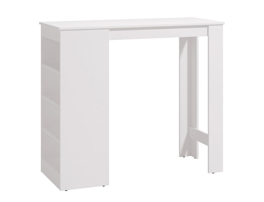 HOMESTYLE4U - Meuble de rangement enfant Table en bois blanc 120x50 cm