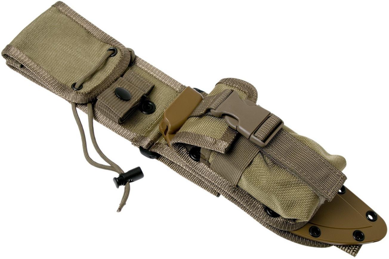 ESEE model 6 schede met MOLLE-back, Pouch, MBSP-K Coyote Brown