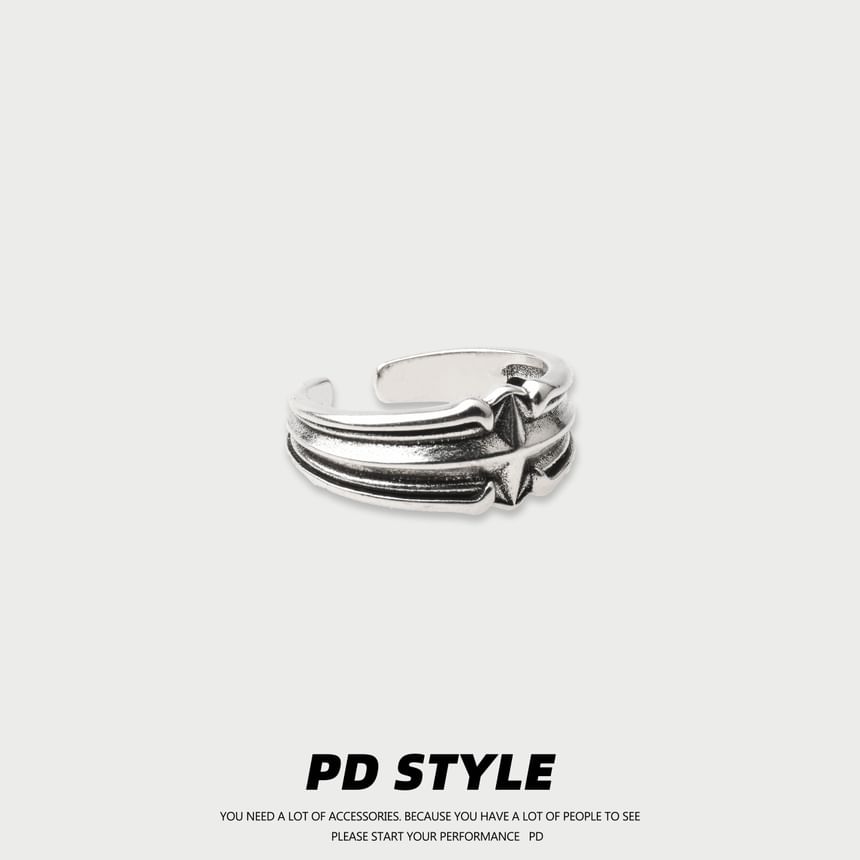 Elnge - Star Alloy Open Ring