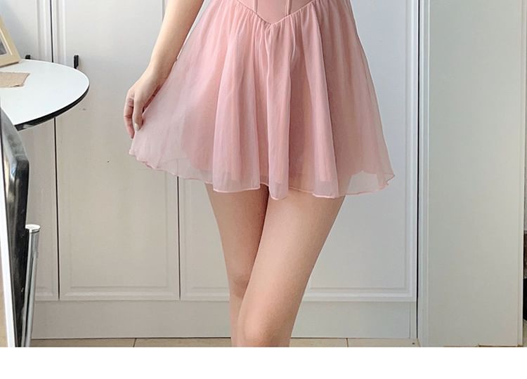 Kansen - Off-Shoulder zwemjurk